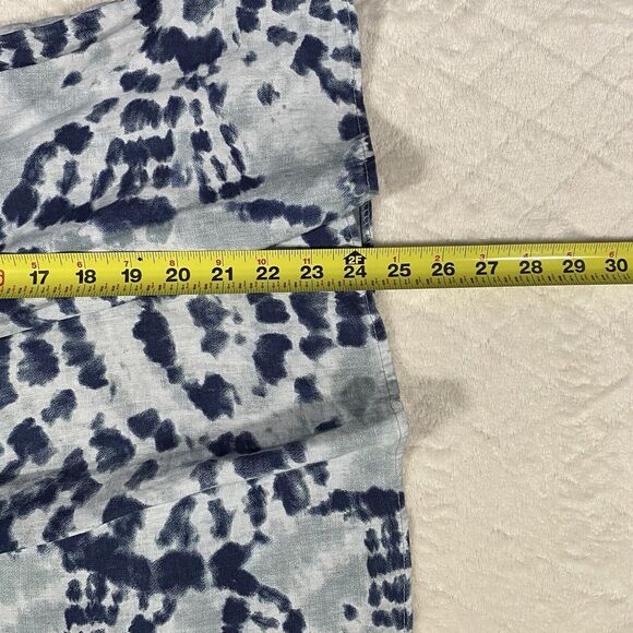 Bellambra Italy Linen Top Blue Tie-Dye Flowy Tank Beachy Resort Women's Sz S - Picture 7 of 7